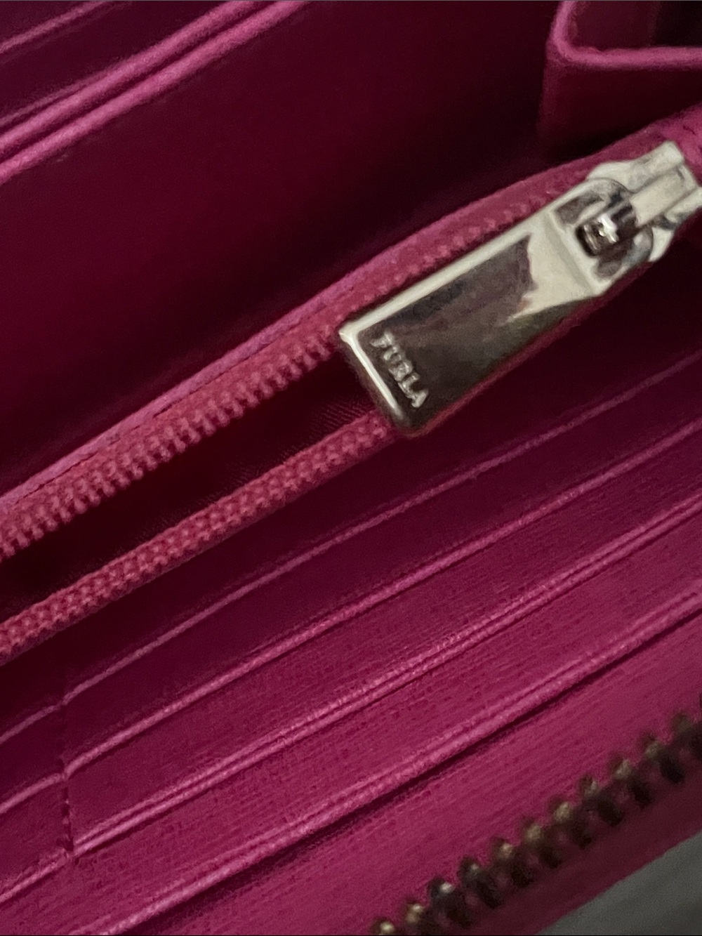 Furla Fuchsia Zip-Around Leather Wallet - Picture 7 of 11